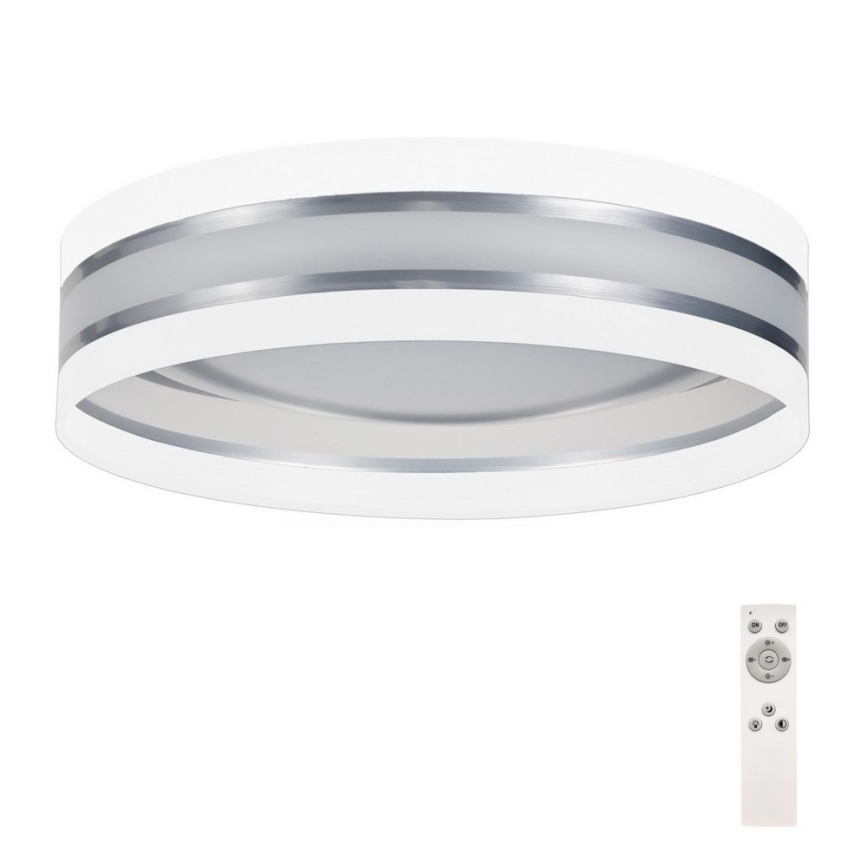 LED Dimmable ceiling light SMART CORAL LED/24W/230V white/silver + remote control