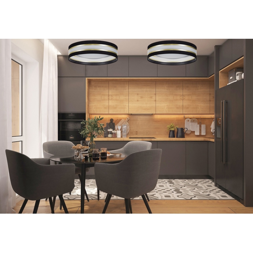 LED Dimmable ceiling light SMART CORAL LED/24W/230V Wi-Fi Tuya black + remote control