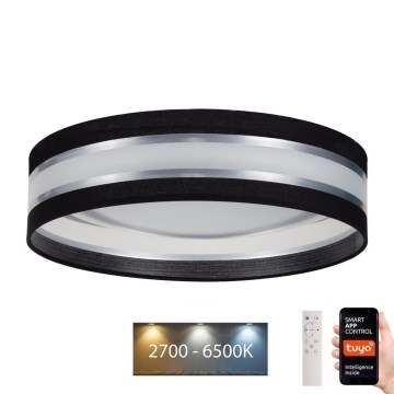 LED Dimmable ceiling light SMART CORAL LED/24W/230V Wi-Fi Tuya black + remote control