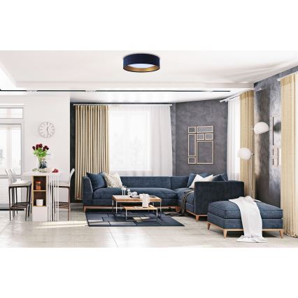 LED Dimmable ceiling light SMART GALAXY LED/24W/230V dark blue/gold 3000-6500K + remote control