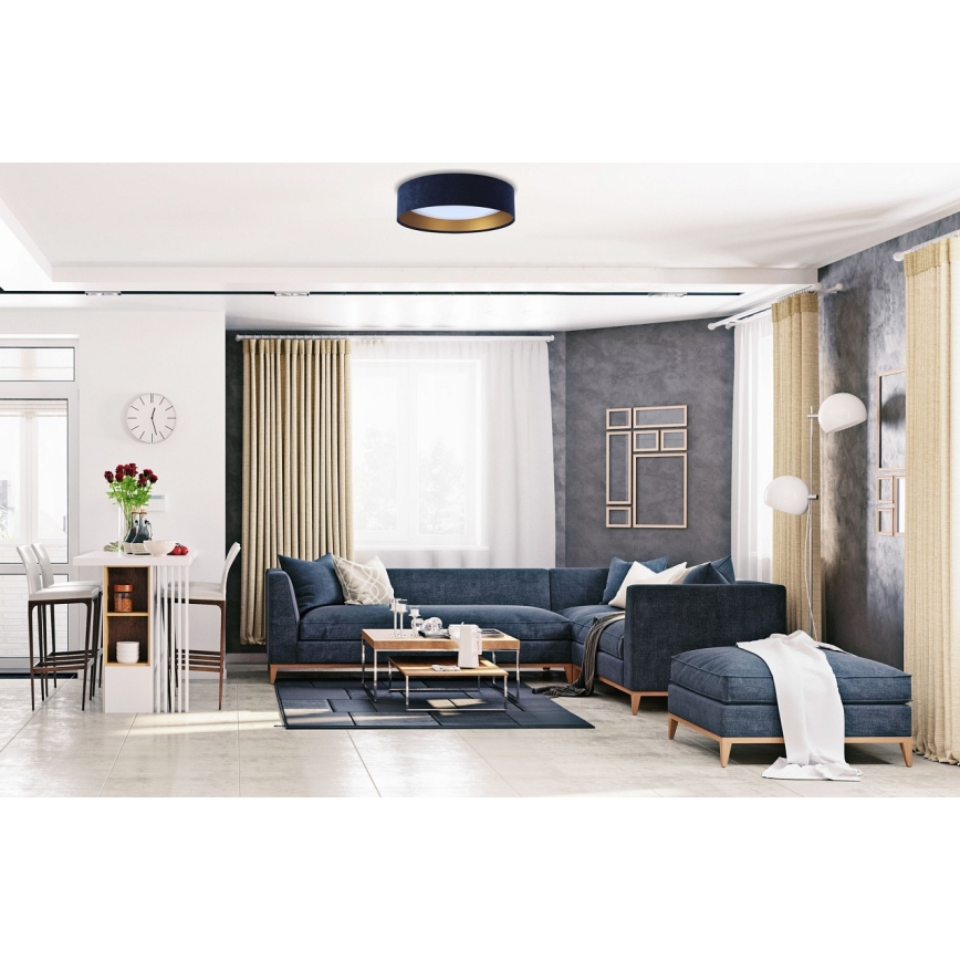 LED Dimmable ceiling light SMART GALAXY LED/24W/230V dark blue/gold 3000-6500K + remote control