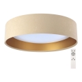LED Dimmable ceiling light SMART GALAXY LED/24W/230V d. 44 cm beige/gold 3000-6500K + remote control