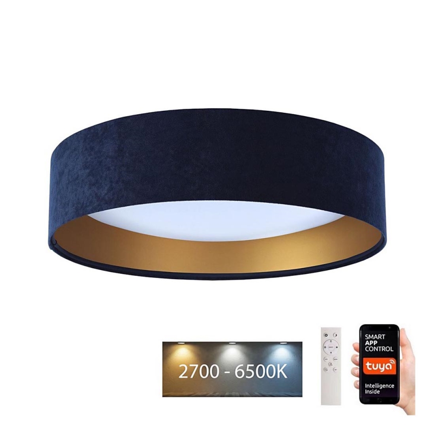 LED Dimmable ceiling light SMART GALAXY LED/24W/230V d. 45 cm 2700-6500K Wi-Fi Tuya blue/gold + remote control