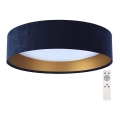 LED Dimmable ceiling light SMART GALAXY LED/24W/230V dark blue/gold 3000-6500K + remote control