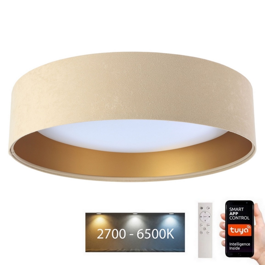LED Dimmable ceiling light SMART GALAXY LED/36W/230V d. 55 cm 2700-6500K Wi-Fi Tuya beige/gold + remote control