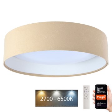 LED Dimmable ceiling light SMART GALAXY LED/36W/230V d. 55 cm 2700-6500K Wi-Fi Tuya beige/white + remote control