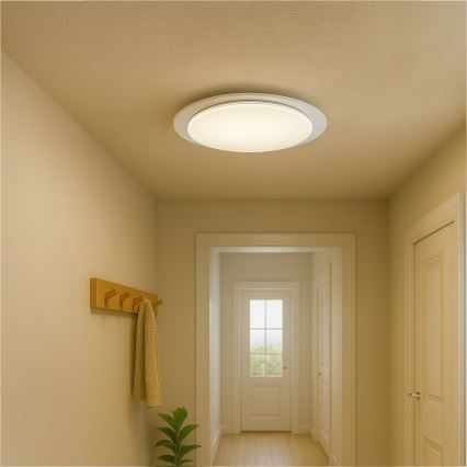 LED Dimmable Ceiling Light SONIC LED/24W/230V 3000-6000K Ø 40 cm White + Remote Control