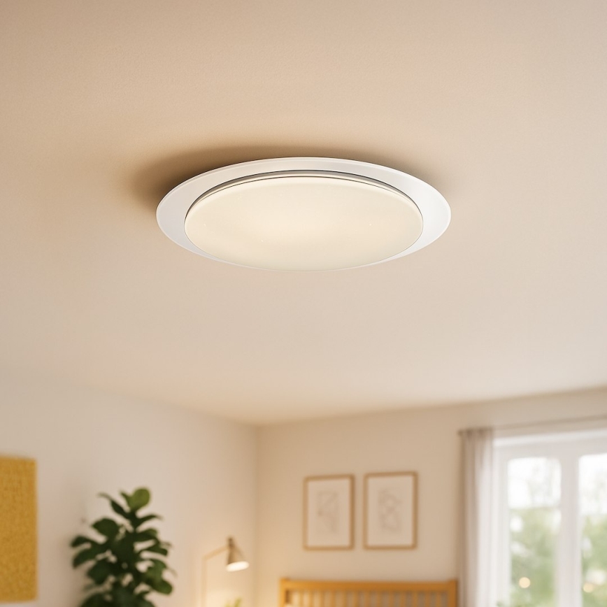 LED Dimmable Ceiling Light SONIC LED/24W/230V 3000-6000K Ø 40 cm White + Remote Control