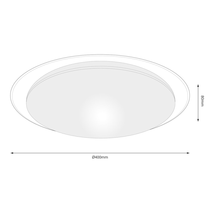 LED Dimmable Ceiling Light SONIC LED/24W/230V 3000-6000K Ø 40 cm White + Remote Control