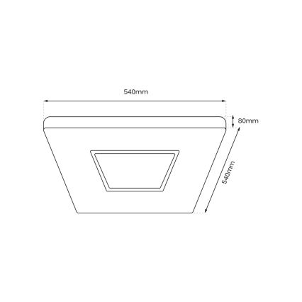 LED Dimmable ceiling light SPARKY LED/65W/230V 3000-6000K + remote control