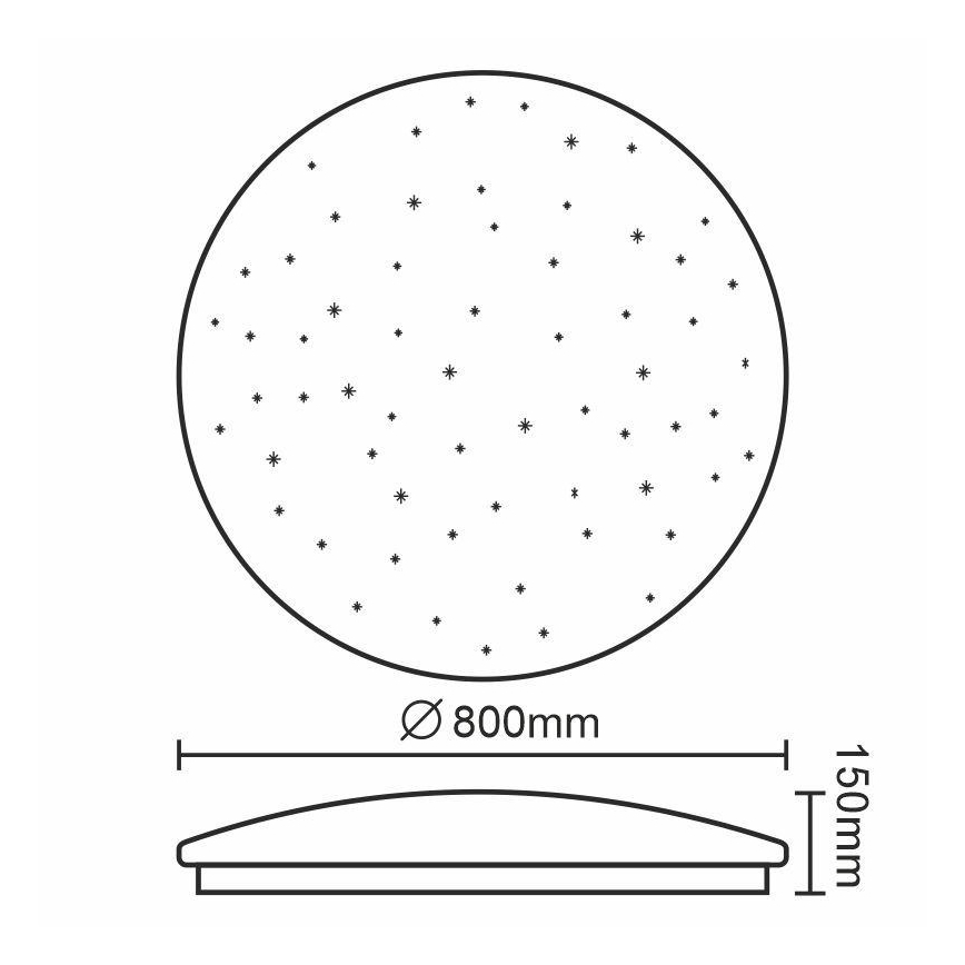 LED Dimmable ceiling light STAR LED/90W/230V 2700-6500K + remote control