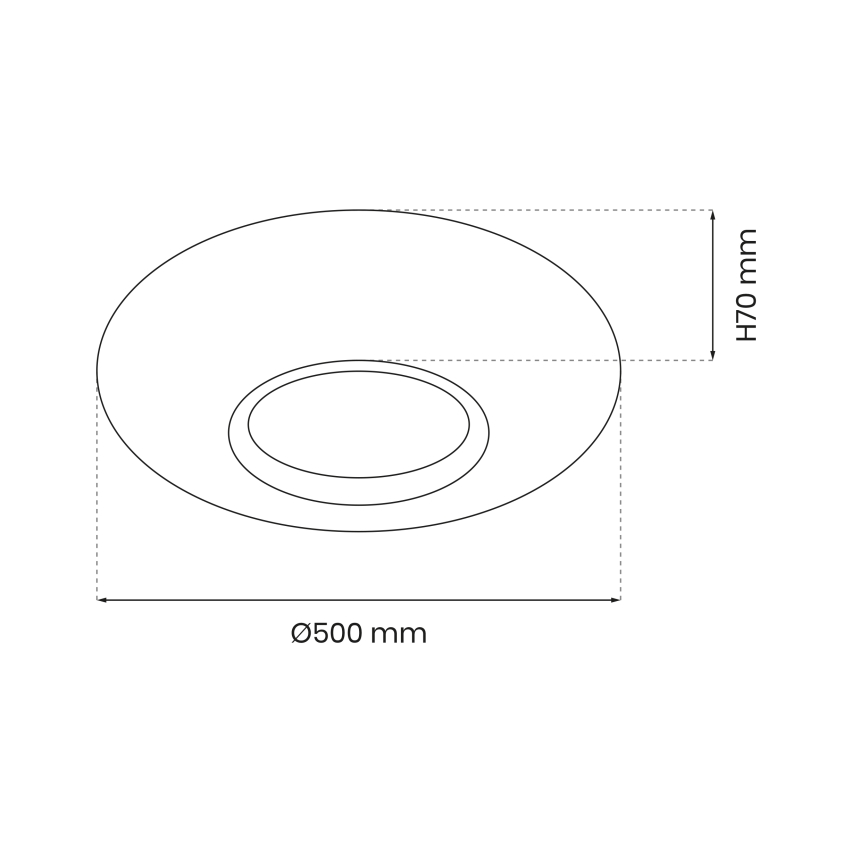 LED Dimmable ceiling light TOKYO LED/48W/230V 3000-6000K + remote control