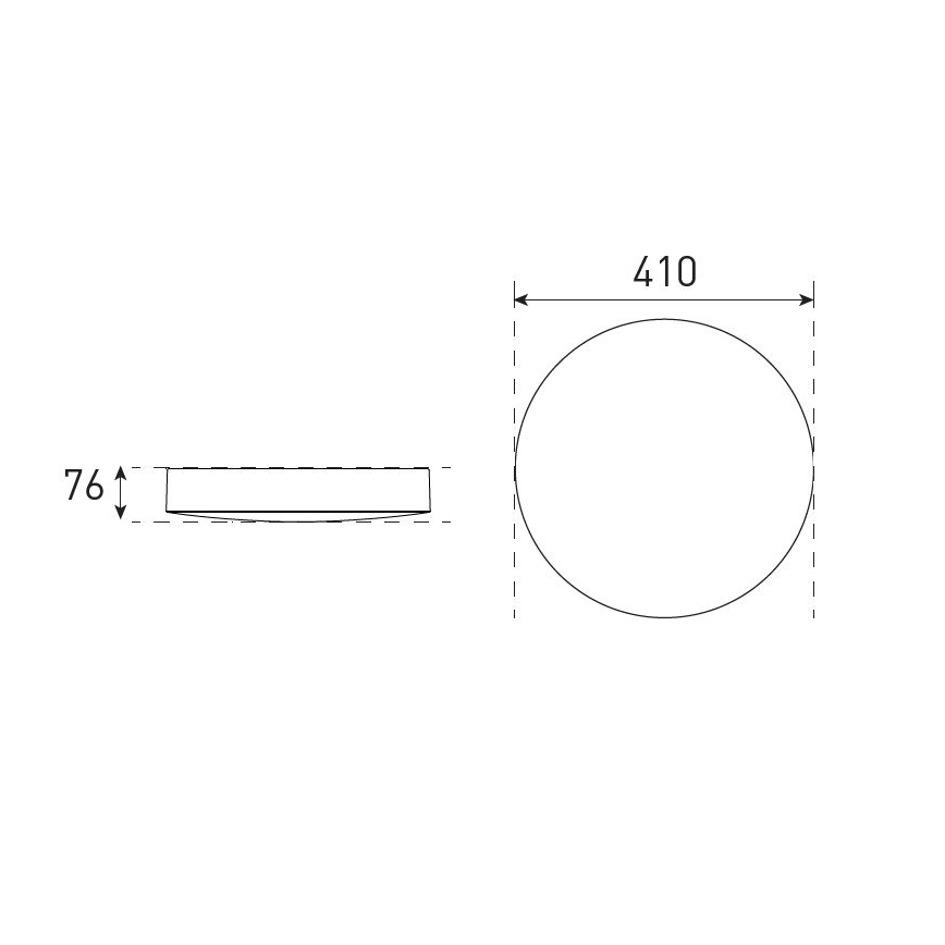 LED Dimmable bathroom ceiling light VARIO LUMO LED/22/32W/230V 3000/4000/5700K d. 41 cm IP44 black