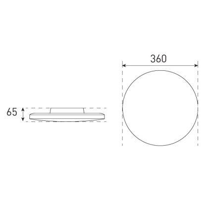 LED Dimmable bathroom ceiling light VARIO NOVA LED/13/18W/230V 3000/4000/5700K d. 36 cm IP44 white