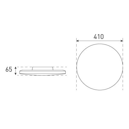 LED Dimmable bathroom ceiling light VARIO NOVA LED/22/32W/230V 3000/4000/5700K d. 41 cm IP44 black
