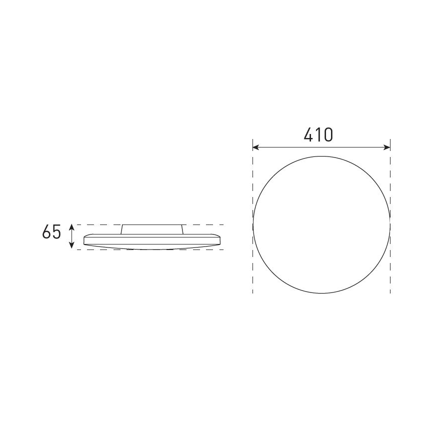 LED Dimmable bathroom ceiling light VARIO NOVA LED/22/32W/230V 3000/4000/5700K d. 41 cm IP44 black