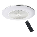 LED Dimmable ceiling light with a fan ARIA LED/38W/230V 3000-6000K white + remote control