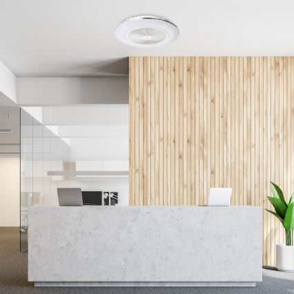 LED Dimmable ceiling light with a fan ARIA LED/38W/230V 3000-6000K white + remote control