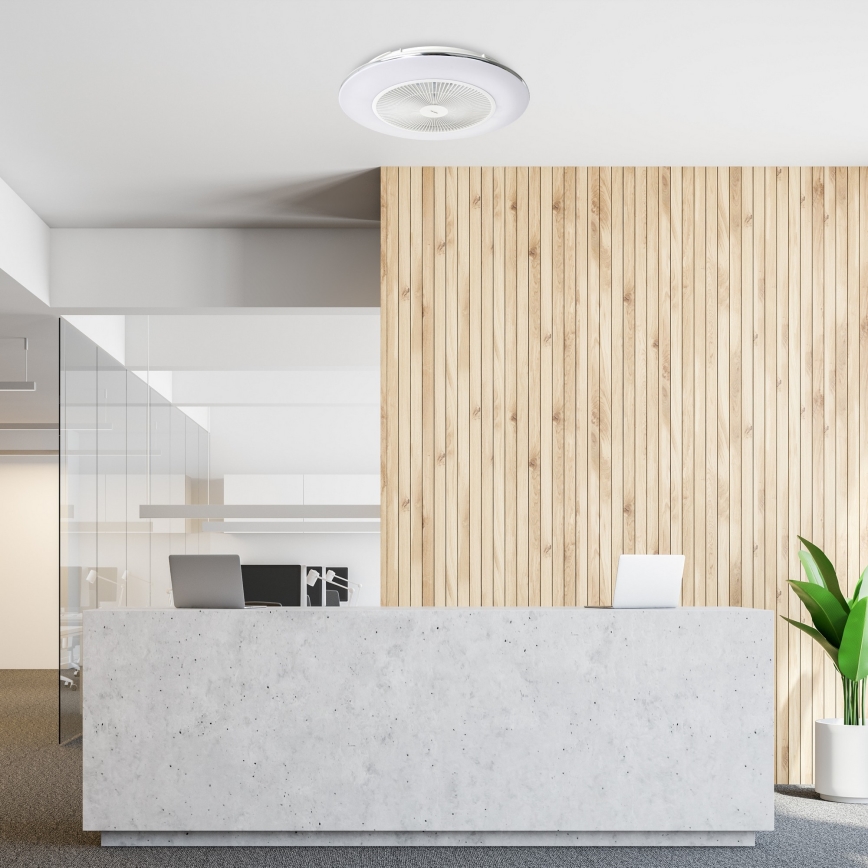 LED Dimmable ceiling light with a fan ARIA LED/38W/230V 3000-6000K white + remote control