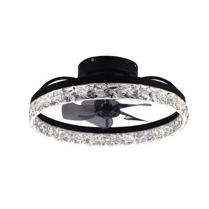 LED Dimmable ceiling light with a fan LED/35W/230V 3000-6500K black + remote control