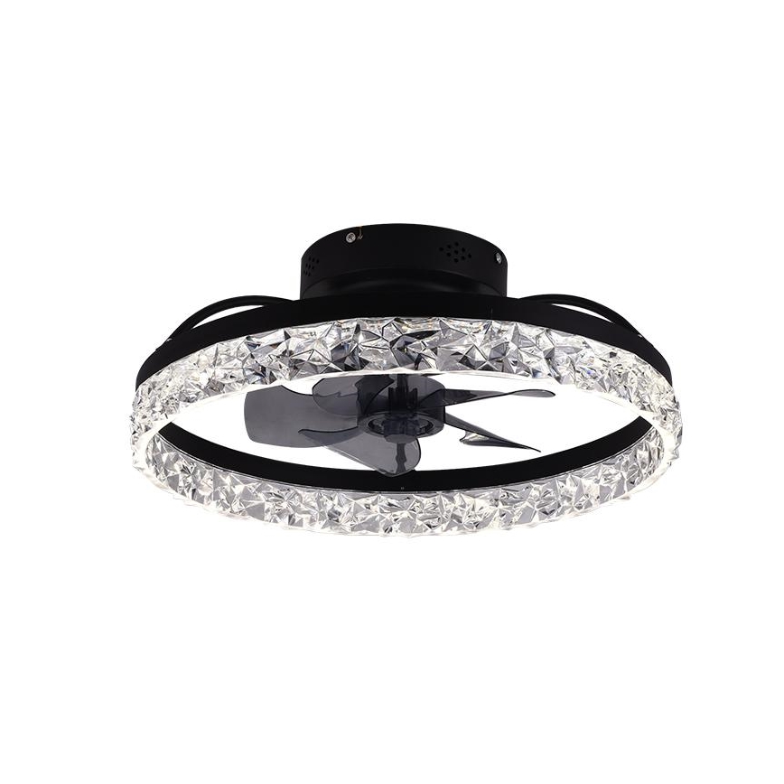 LED Dimmable ceiling light with a fan LED/35W/230V 3000-6500K black + remote control
