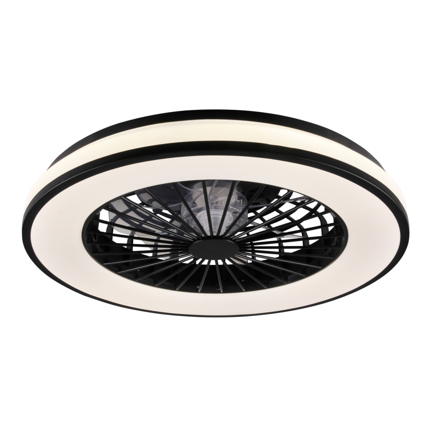 LED Dimmable ceiling light with a fan LED/48W/230V 3000-6500K black + remote control