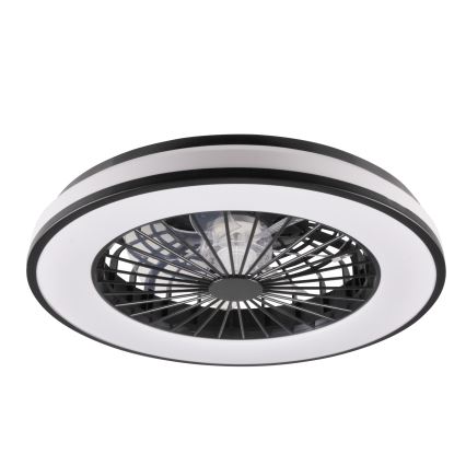LED Dimmable ceiling light with a fan LED/48W/230V 3000-6500K black + remote control