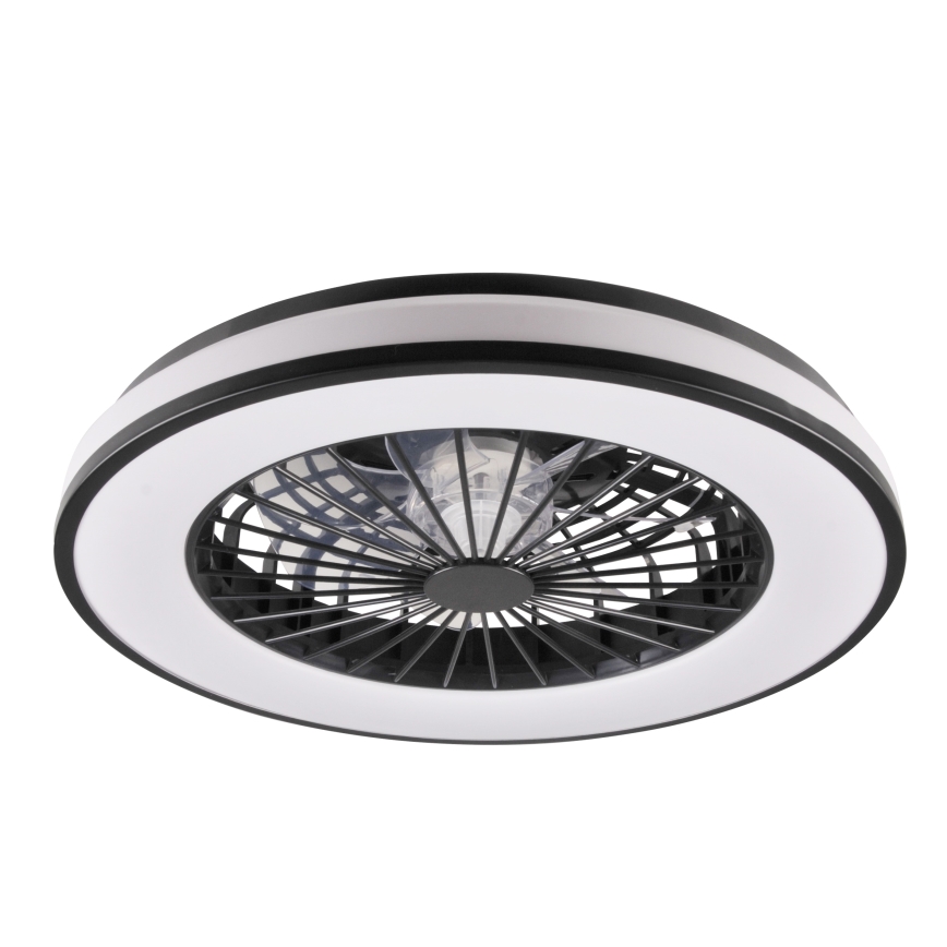 LED Dimmable ceiling light with a fan LED/48W/230V 3000-6500K black + remote control
