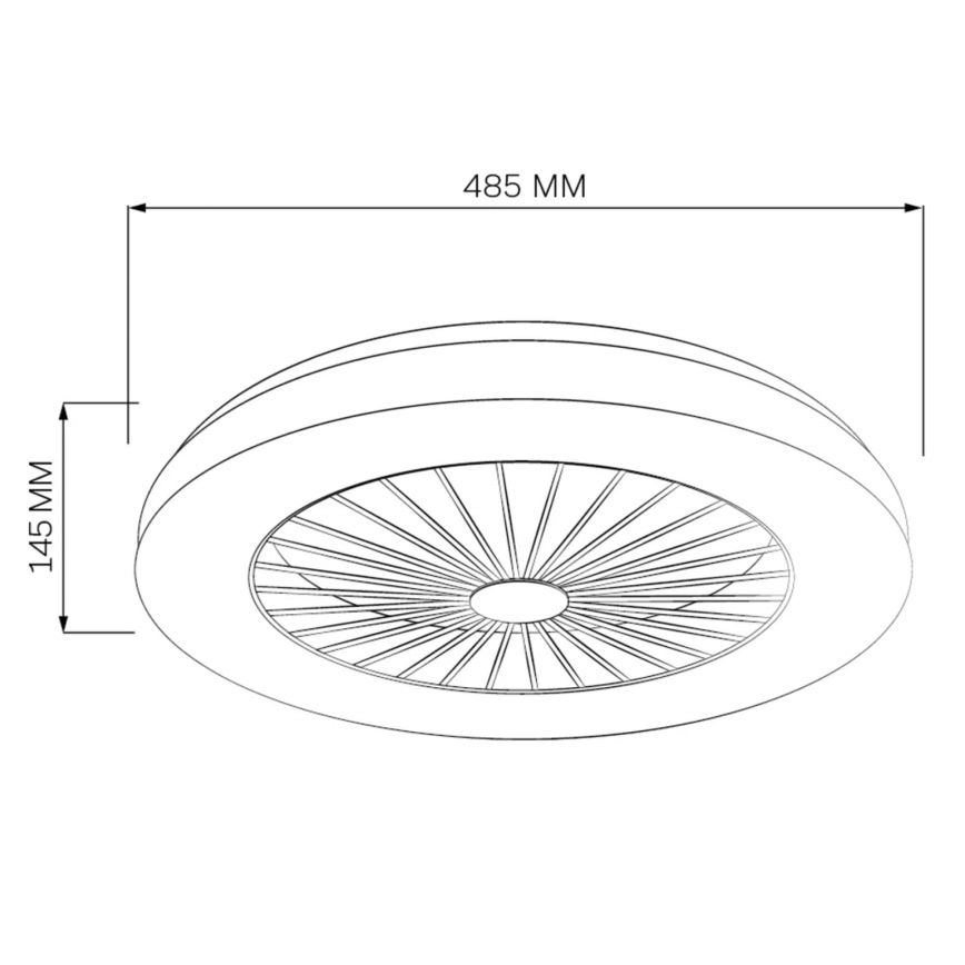 LED Dimmable ceiling light with a fan LED/48W/230V 3000-6500K black + remote control