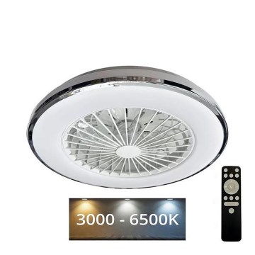 LED Dimmable ceiling light with a fan OPAL LED/48W/230V 3000-6500K + remote control