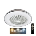 LED Dimmable ceiling light with a fan OPAL LED/48W/230V 3000-6500K + remote control
