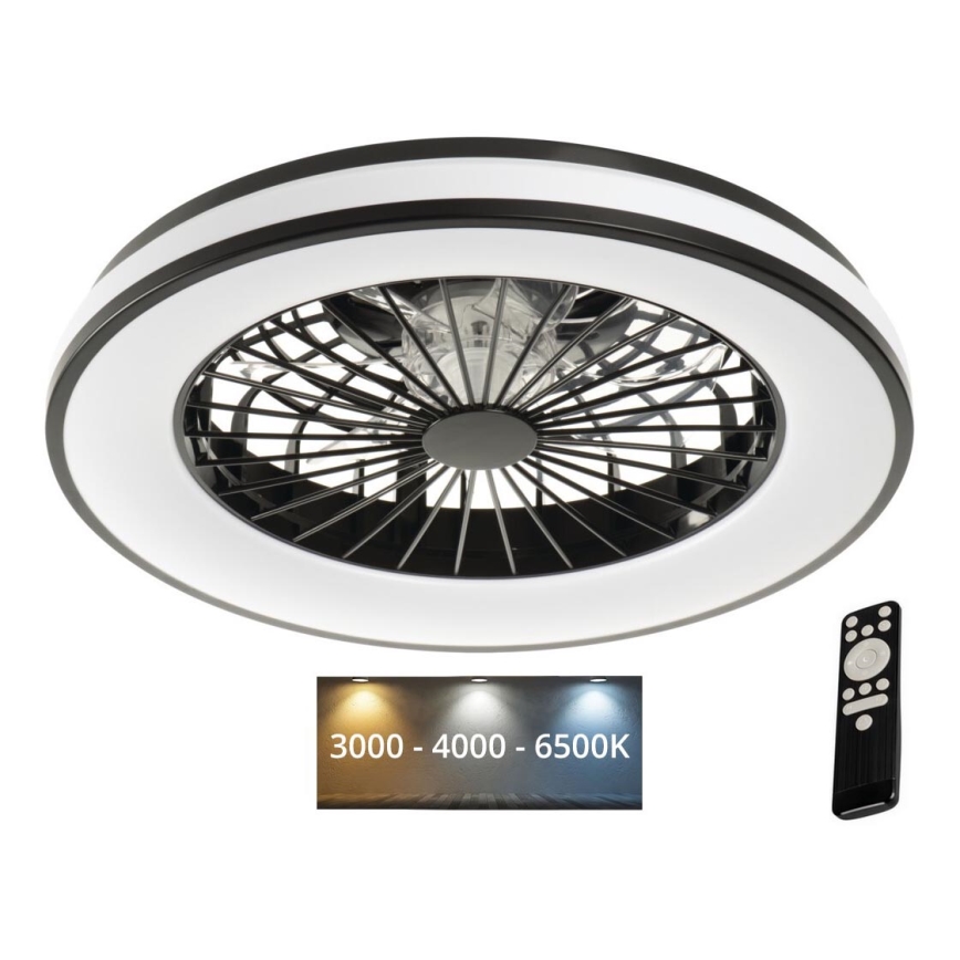 LED Dimmable ceiling light with a fan PLAVE LED/48W/230V 3000/4000/6500K + remote control