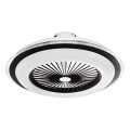 LED Dimmable ceiling light with a fan ZEPHYR LED/48W/230V 3000-6000K black + remote control