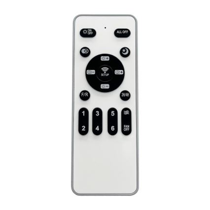 LED Dimmable ceiling light with a fan ZEPHYR LED/48W/230V 3000-6000K black + remote control