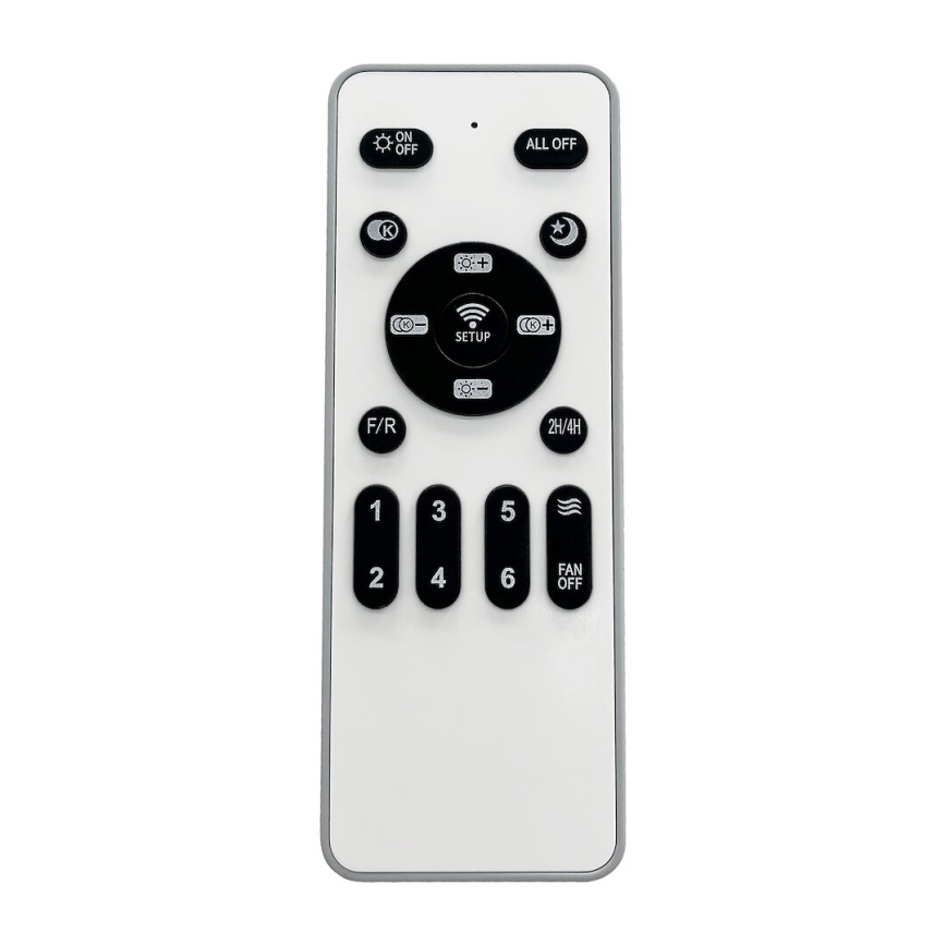LED Dimmable ceiling light with a fan ZEPHYR LED/48W/230V 3000-6000K black + remote control