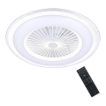 LED Dimmable ceiling light with a fan ZONDA LED/48W/230V 3000-6000K white + remote control