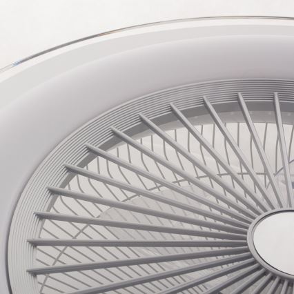 LED Dimmable ceiling light with a fan ZONDA LED/48W/230V 3000-6000K silver + remote control