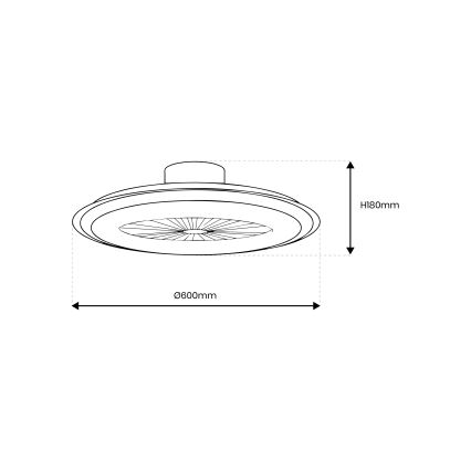 LED Dimmable ceiling light with a fan ZONDA LED/48W/230V 3000-6000K white + remote control