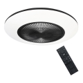 LED Dimmable ceiling light with fan ARIA LED/38W/230V 3000-6000K black/white + remote control