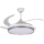 LED Dimmable Ceiling Light with Fan PLAVE LED/36W/230V 3000-6500K Silver/White + Remote Control