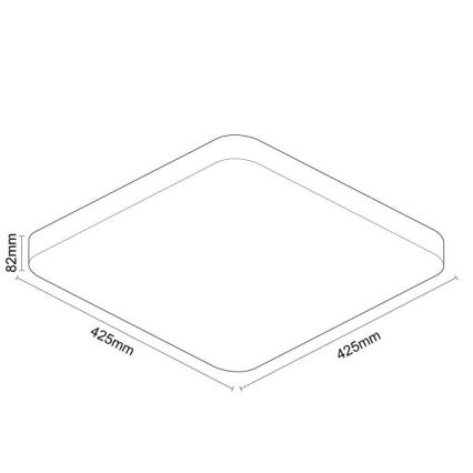 LED Dimmable ceiling light with voice control OPAL LED/48W/230V 2700-6500K white + remote control