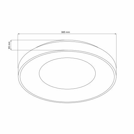 LED Dimmable bathroom ceiling light WITOLD LED/48W/230V d. 38,5 cm 3000-6000K IP44 +Dálkové control