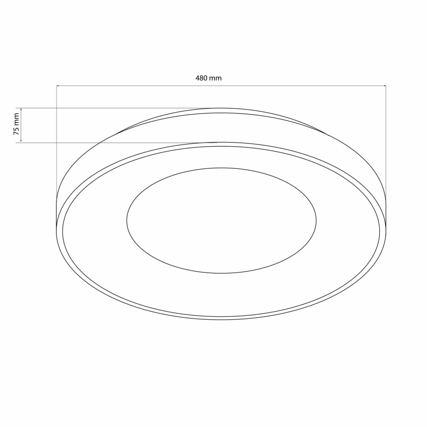 LED Dimmable bathroom ceiling light WITOLD LED/72W/230V d. 48 cm 3000-6000K IP44 + remote control