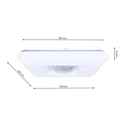 LED Dimmable ceiling light YAX LED/24W/230V + remote control
