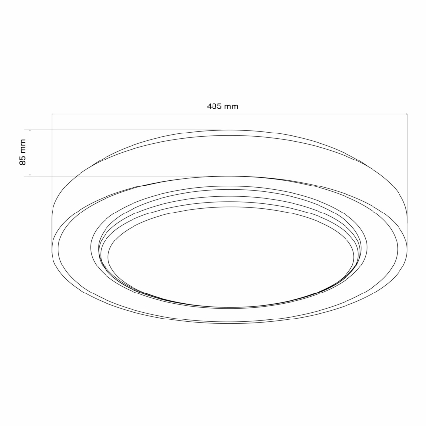 LED Dimmable bathroom ceiling light ZYGMUNT LED/72W/230V d. 48,5 cm 3000-6000K IP44 + remote control