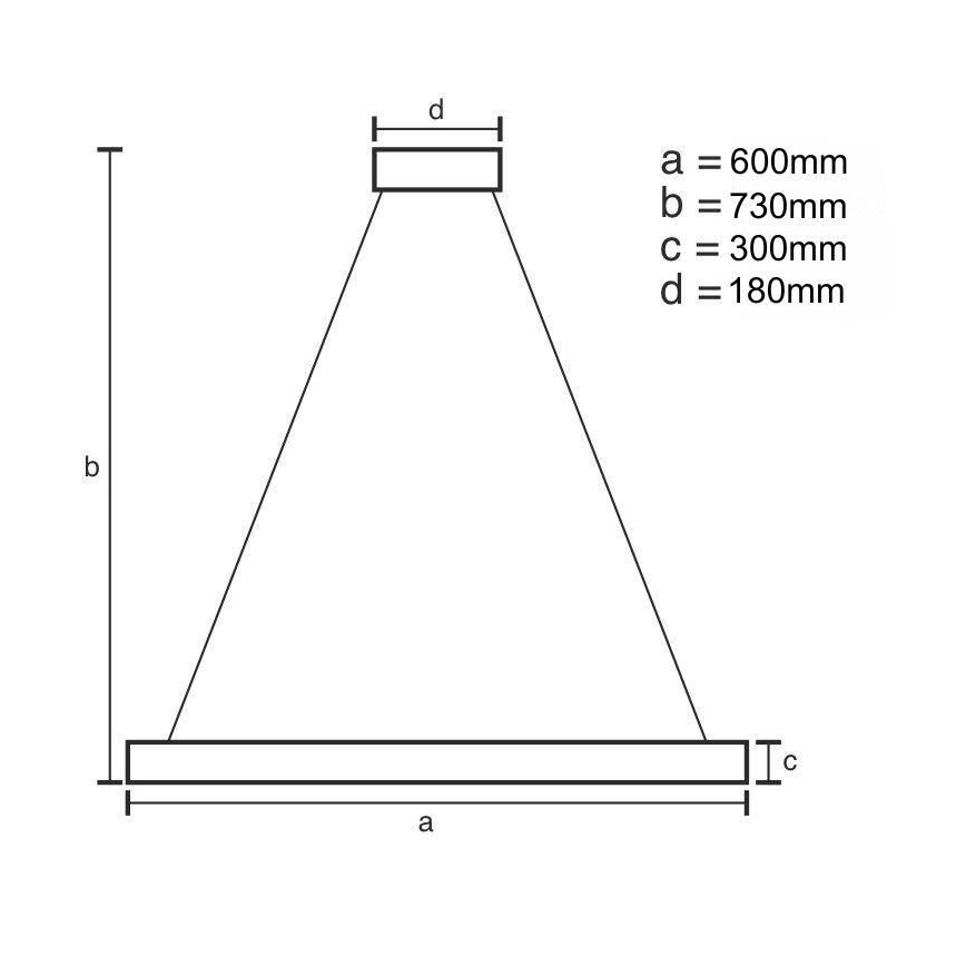 LED Dimmable crystal chandelier on a pole LED/80W/230V 3000-6500K gold + remote control