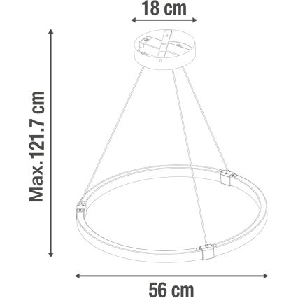 LED Dimmable chandelier on a string CASSINI LED/33W/230V 2700-6500K + remote control