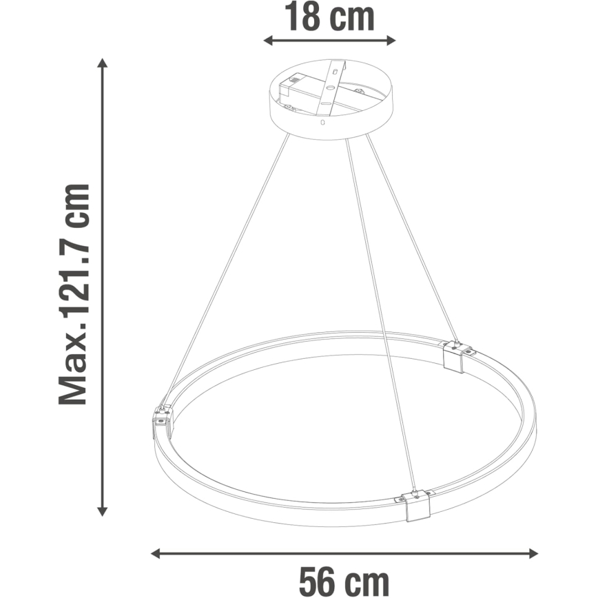 LED Dimmable chandelier on a string CASSINI LED/33W/230V 2700-6500K + remote control