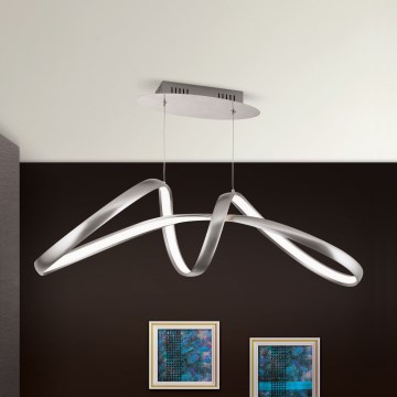 LED Dimmable chandelier on a string CIRCUS LED/36W/230V silver