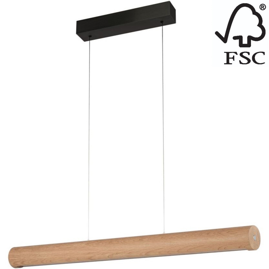 LED Dimmable chandelier on a string CONOR LED/34,5W/230V oak – FSC certified